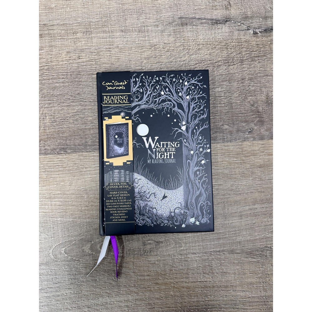 ConQuest Waiting For The Night Reading Journal Hardcover Gothic Book Tracker Gif